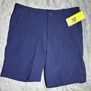 NWT All In Motion Boys Blue Golf Shorts Size 12 Button Closure